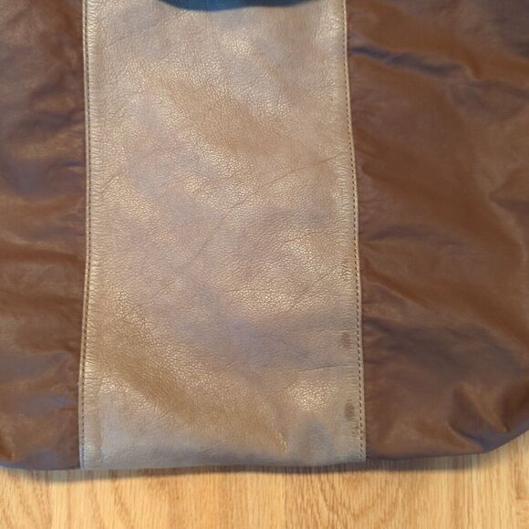 Liebeskind Berlin Shoulder Bag Crossbody Tote Satchel Tan Brown Leather Boho - Picture 2 of 12